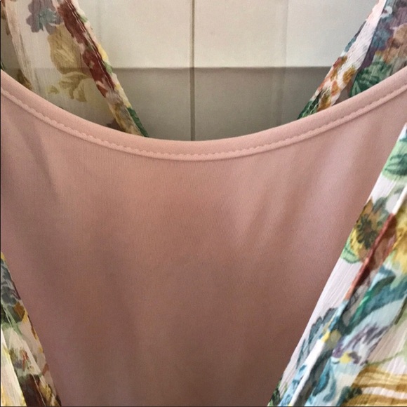 NWT ZARA SMALL CREPE FLORAL DRESS WITH LINER - Picture 4 of 6